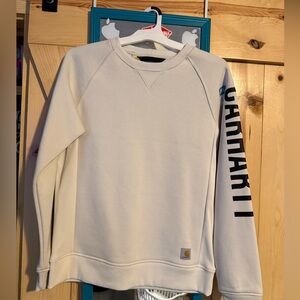 Carhartt Cream Sweater with Black Logo